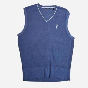 90s preppy twee blue knit sweater vest